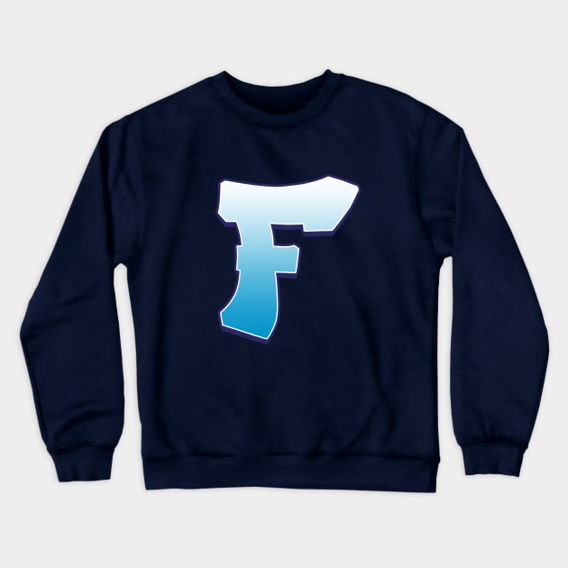 F - Blue Crewneck Sweatshirt by Dmitri